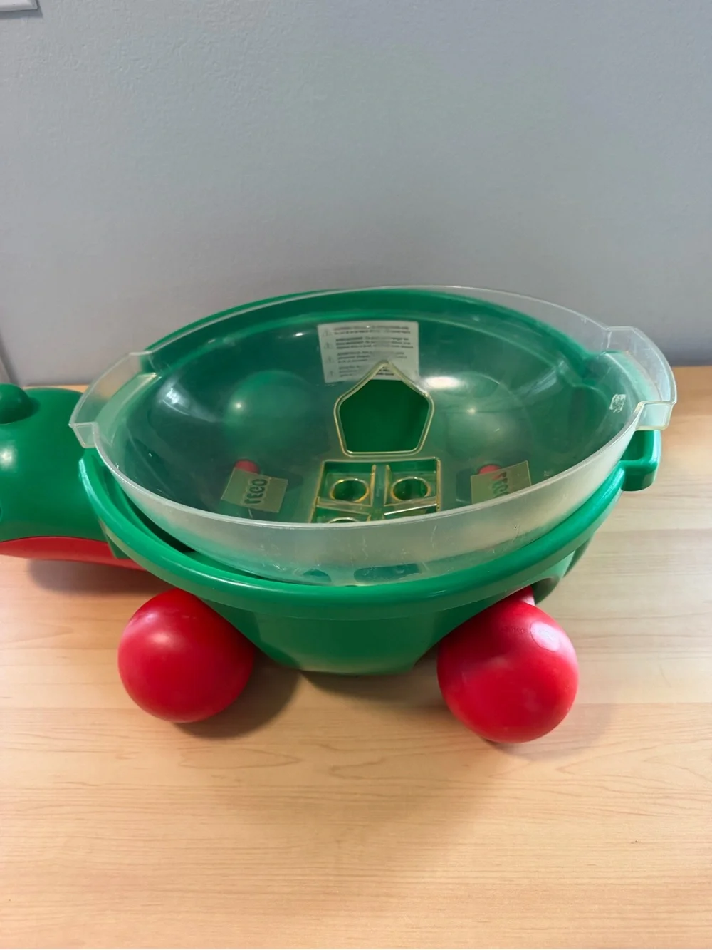 Lego Baby Green Turtle Walker Ride-On with Red Wheels and Translucent Shell